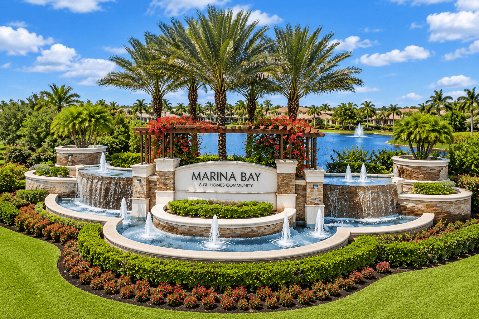 The entrance to Marina Bay in Fort Myers